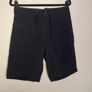 Patagonia Men's Matte Black Board Shorts with Zipper Pocket